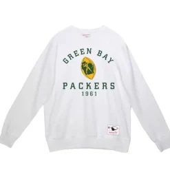 Mitchell & Ness Hoodies & Sweatshirts-Team Basic 3 Crew Green Bay Packers