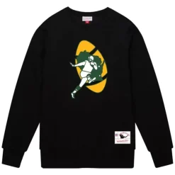 Mitchell & Ness Hoodies & Sweatshirts-Team Basic 1 Crew Green Bay Packers