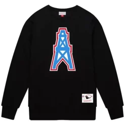 Mitchell & Ness Hoodies & Sweatshirts-Team Basic 1 Crew Houston Oilers