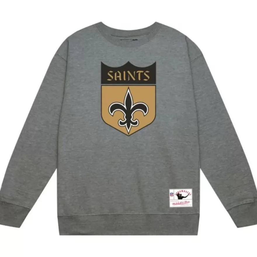 Mitchell & Ness Hoodies & Sweatshirts-Team Basic 1 Crew New Orleans Saints