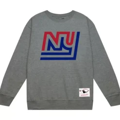 Mitchell & Ness Hoodies & Sweatshirts-Team Basic 3 Crew New York Giants
