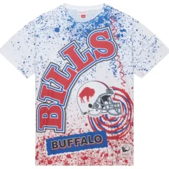 Mitchell & Ness T-Shirts & Tops-Team Burst Sublimated S/S Tee Buffalo Bills