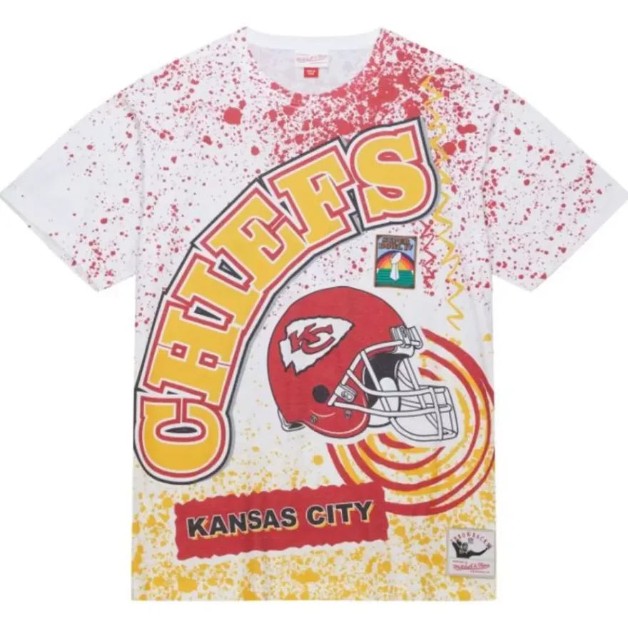 Mitchell & Ness T-Shirts & Tops-Team Burst Sublimated S/S Tee Kansas City Chiefs