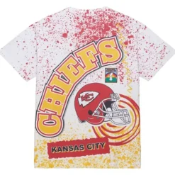 Mitchell & Ness T-Shirts & Tops-Team Burst Sublimated S/S Tee Kansas City Chiefs