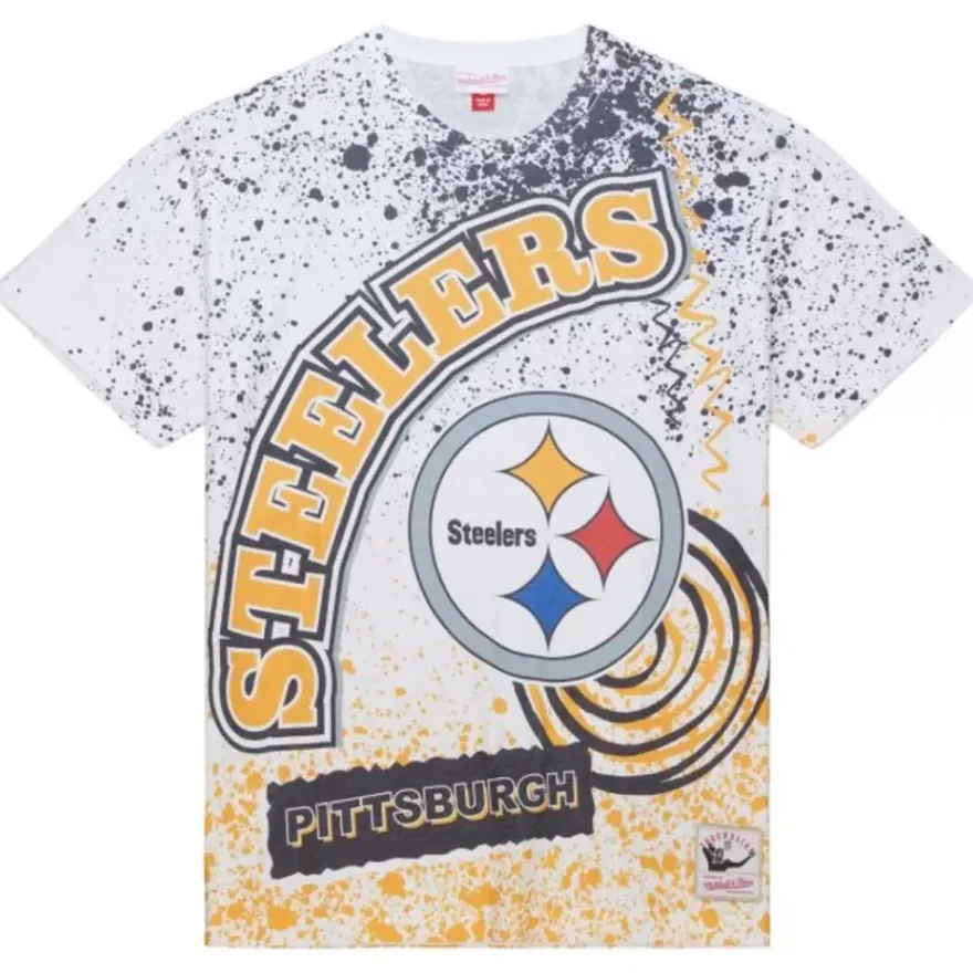 Mitchell & Ness T-Shirts & Tops-Team Burst Sublimated S/S Tee Pittsburgh Steelers