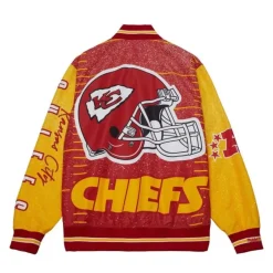 Mitchell & Ness Jackets & Outerwear-Team Burst Warm Up Jacket Kansas City Chiefs