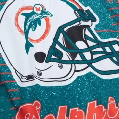 Mitchell & Ness Jackets & Outerwear-Team Burst Warm Up Jacket Miami Dolphins