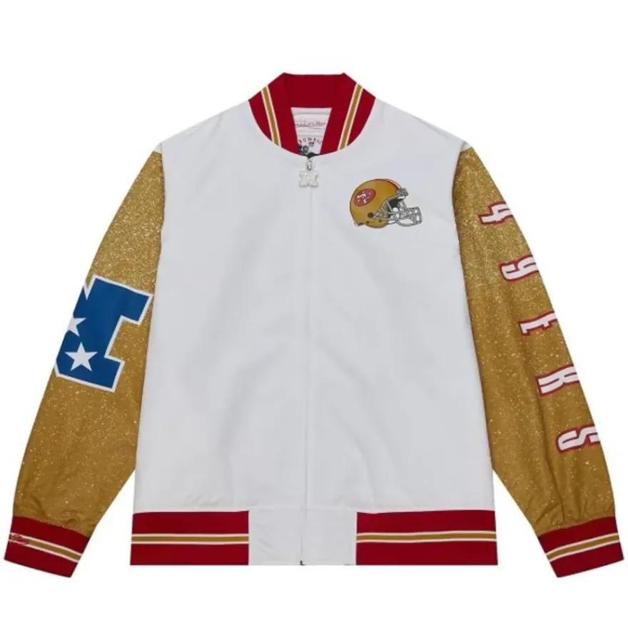Mitchell & Ness Jackets & Outerwear-Team Burst Warm Up Jacket San Francisco 49Ers