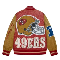 Mitchell & Ness Jackets & Outerwear-Team Burst Warm Up Jacket San Francisco 49Ers