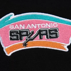 Mitchell & Ness Hoodies & Sweatshirts-Team First Satin Fleece Crew San Antonio Spurs