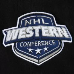 Mitchell & Ness Hoodies & Sweatshirts-Team First Satin Fleece Crew Current Logo San Jose Sharks