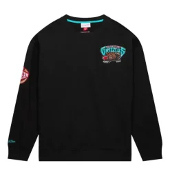 Mitchell & Ness Hoodies & Sweatshirts-Team First Satin Fleece Crew Vancouver Grizzlies