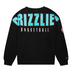 Mitchell & Ness Hoodies & Sweatshirts-Team First Satin Fleece Crew Vancouver Grizzlies