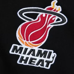 Mitchell & Ness Hoodies & Sweatshirts-Team First Satin Fleece Crew Miami Heat