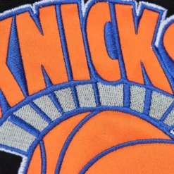 Mitchell & Ness Hoodies & Sweatshirts-Team First Satin Fleece Crew New York Knicks