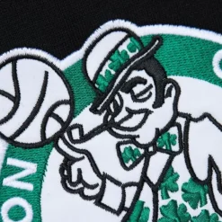 Mitchell & Ness Hoodies & Sweatshirts-Team First Satin Fleece Crew Boston Celtics