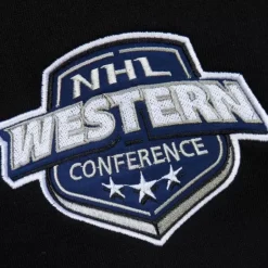 Mitchell & Ness Hoodies & Sweatshirts-Team First Satin Fleece Crew Current Logo Colorado Avalanche