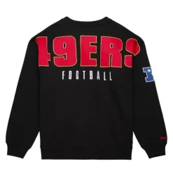 Mitchell & Ness Hoodies & Sweatshirts-Team First Satin Fleece Crew San Francisco 49Ers