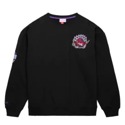 Mitchell & Ness Hoodies & Sweatshirts-Team First Satin Fleece Crew Toronto Raptors
