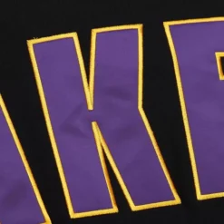 Mitchell & Ness Hoodies & Sweatshirts-Team First Satin Fleece Crew Los Angeles Lakers