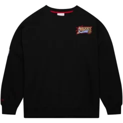 Mitchell & Ness Hoodies & Sweatshirts-Team First Satin Fleece Crew Philadelphia 76Ers