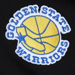 Mitchell & Ness Hoodies & Sweatshirts-Team First Satin Fleece Crew Golden State Warriors