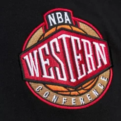 Mitchell & Ness Hoodies & Sweatshirts-Team First Satin Fleece Crew Golden State Warriors