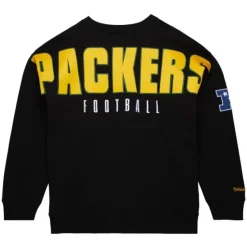 Mitchell & Ness Hoodies & Sweatshirts-Team First Satin Fleece Crew Green Bay Packers