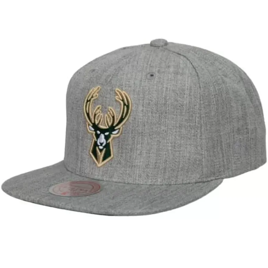 Mitchell & Ness Snapback-Team Heather 2.0 Snapback Milwaukee Bucks