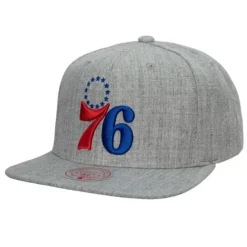 Mitchell & Ness Snapback-Team Heather 2.0 Snapback Philadelphia 76Ers
