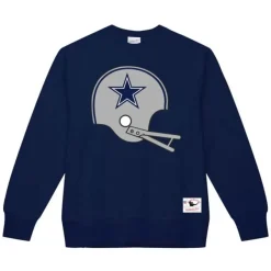 Mitchell & Ness Hoodies & Sweatshirts-Team Helmet 3 Crew Dallas Cowboys