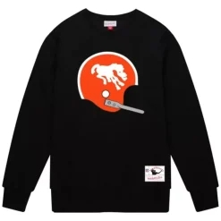 Mitchell & Ness Hoodies & Sweatshirts-Team Helmet 2 Crew Denver Broncos