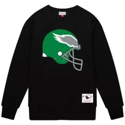 Mitchell & Ness Hoodies & Sweatshirts-Team Helmet 2 Crew Philadelphia Eagles