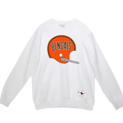 Mitchell & Ness Hoodies & Sweatshirts-Team Helmet Crew Cincinnati Bengals