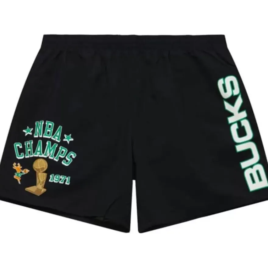 Mitchell & Ness Shorts-Team Heritage Woven Short Milwaukee Bucks