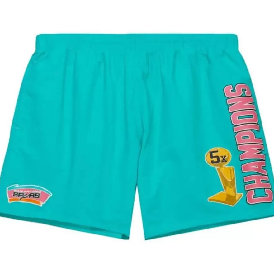 Mitchell & Ness Shorts-Team Heritage Woven Short San Antonio Spurs