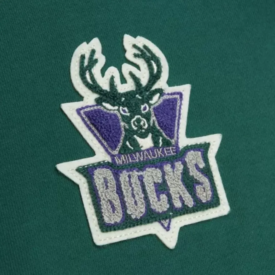 Mitchell & Ness Hoodies & Sweatshirts-Team Legacy French Terry Hoodie Milwaukee Bucks