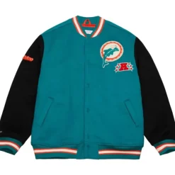Mitchell & Ness Jackets & Outerwear-Team Legacy Varsity Jacket Miami Dolphins