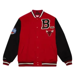 Mitchell & Ness Jackets & Outerwear-Team Legacy Varsity Jacket Chicago Bulls