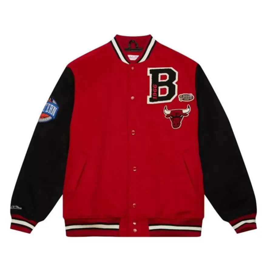 Mitchell & Ness Jackets & Outerwear-Team Legacy Varsity Jacket Chicago Bulls