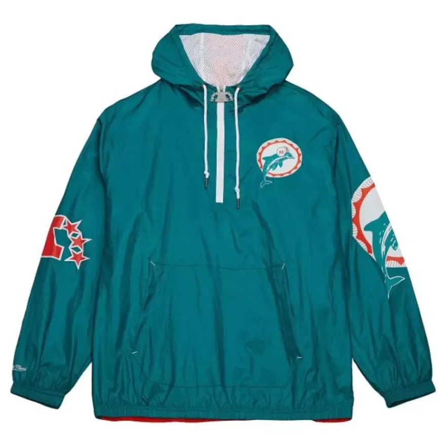 Mitchell & Ness Jackets & Outerwear-Team Og 2.0 Anorak Windbreaker Miami Dolphins