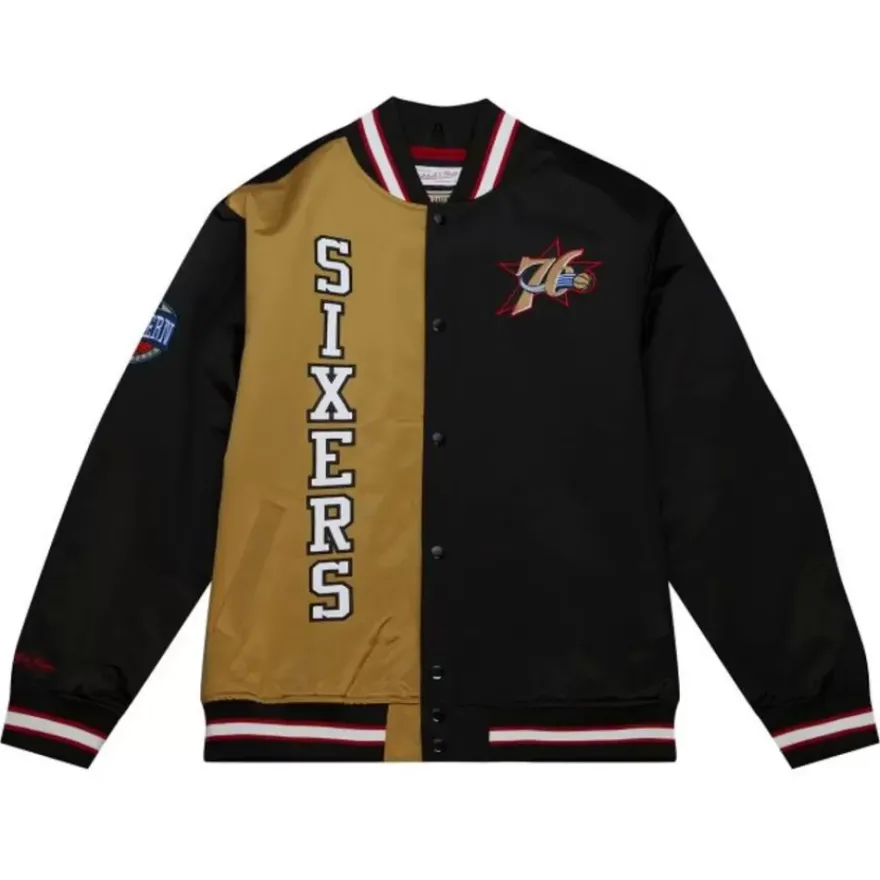 Mitchell & Ness Jackets & Outerwear-Team Og 2.0 Lightweight Satin Jacket Philadelphia 76Ers