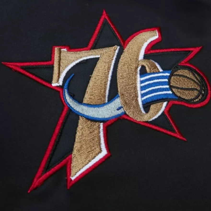 Mitchell & Ness Jackets & Outerwear-Team Og 2.0 Lightweight Satin Jacket Philadelphia 76Ers