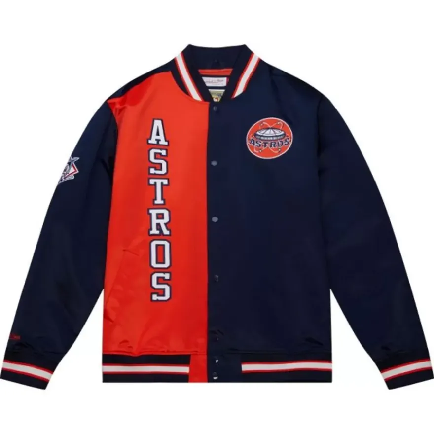 Mitchell & Ness Jackets & Outerwear-Team Og 2.0 Lightweight Satin Jacket Houston Astros
