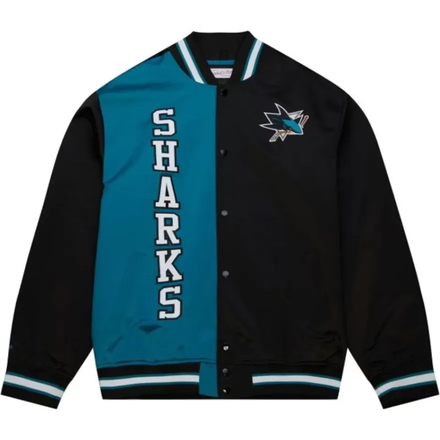 Mitchell & Ness Jackets & Outerwear-Team Og 2.0 Lightweight Satin Jacket San Jose Sharks