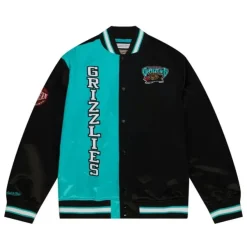 Mitchell & Ness Jackets & Outerwear-Team Og 2.0 Lightweight Satin Jacket Vancouver Grizzlies