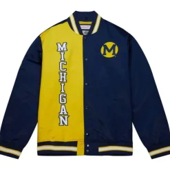 Mitchell & Ness Jackets & Outerwear-Team Og 2.0 Lightweight Satin Jacket University Of Michigan