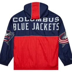 Mitchell & Ness Jackets & Outerwear-Team Og Anorak Windbreaker Columbus Blue Jackets