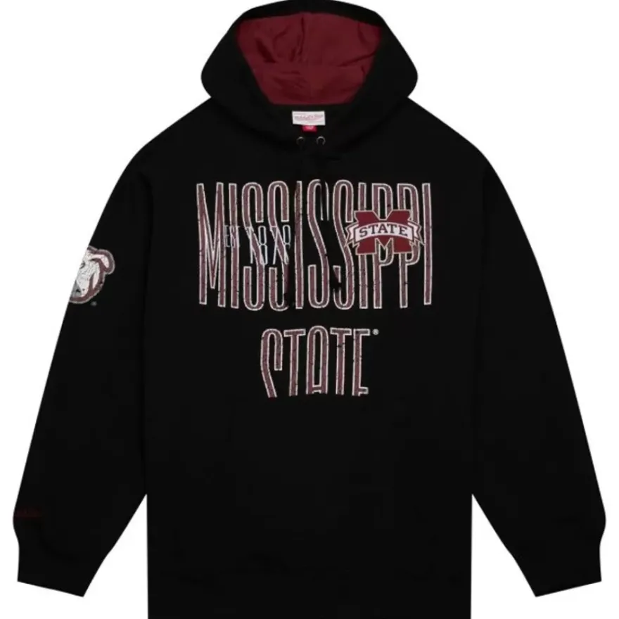 Mitchell & Ness Hoodies & Sweatshirts-Team Og Fleece Hoodie Mississippi State University