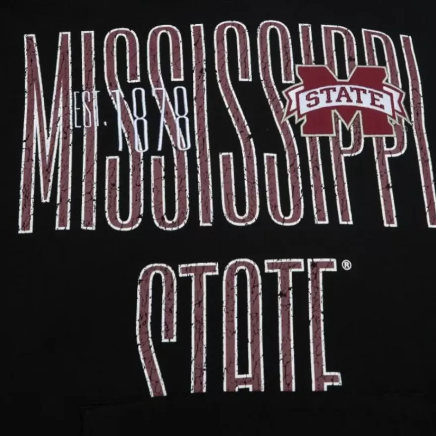 Mitchell & Ness Hoodies & Sweatshirts-Team Og Fleece Hoodie Mississippi State University